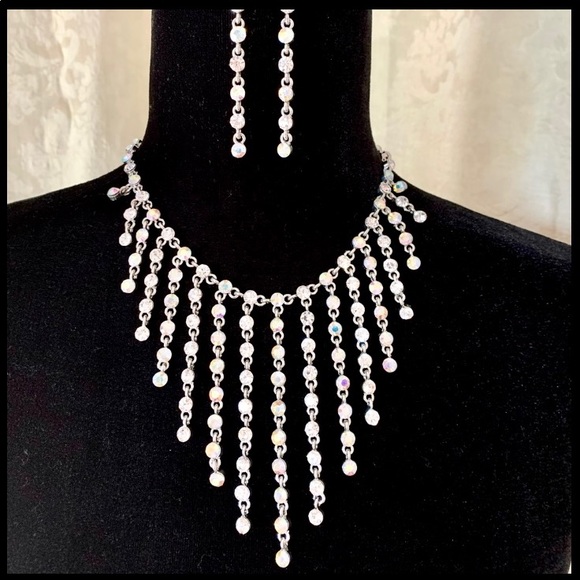 Ivana Trump Crystal Necklace & Earring Set - Picture 1 of 7